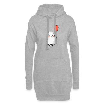 Geist und Ballon - Hoodie-Kleid - Grau meliert - Vorne