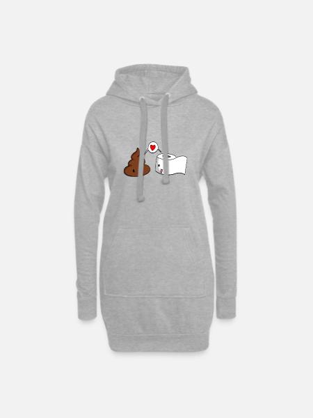 Humor toilet, funny toilet gift - Hoodie Dress - heather grey