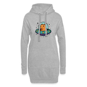 capybara ufo - Hoodie-Kleid - Grau meliert - Vorne