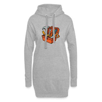 toolbox - Sweat-shirt à capuche long Femme - gris chiné - Devant