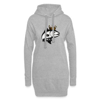 Konig Fisch Fishers Empire - Hoodie-Kleid - Grau meliert - Vorne