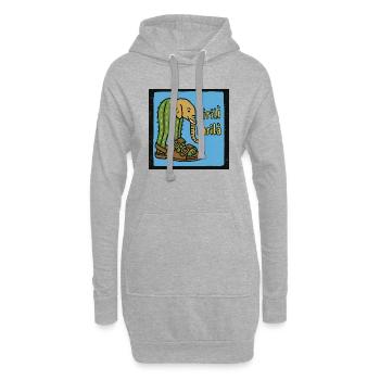 Lirili Larila Éléphant - Pourriture Cérébrale Italienne - Sweat-shirt à capuche long Femme - gris chiné - Devant