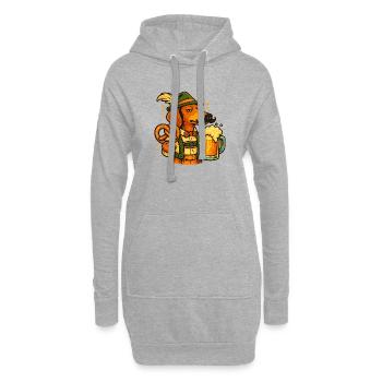 dackel - Hoodie-Kleid - Grau meliert - Vorne