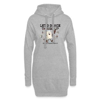 Let’s Shake Things Up – Creamy Meets Dreamy - Hoodie-Kleid - Grau meliert - Vorne