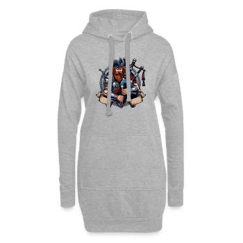 Highlander Dudelsack - Hoodie-Kleid - Grau meliert - Vorne