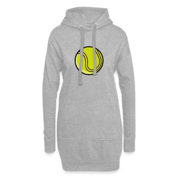 balle de tennis - Sweat-shirt à capuche long Femme - gris chiné - Devant