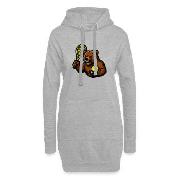 baer tennis comic - Hoodie-Kleid - Grau meliert - Vorne