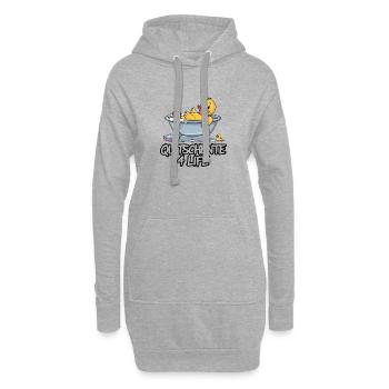 Canard en caoutchouc dans la baignoire – Détendez-vous ! - Sweat-shirt à capuche long Femme - gris chiné - Devant