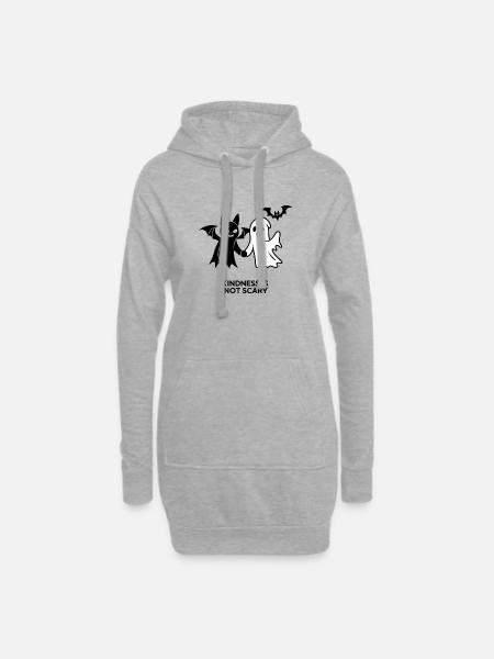 Kindness Is Not Scary – Geist & Fledermaus - Hoodie-kjole - grå meleret