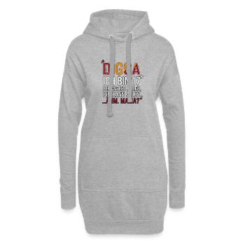 Digga, j’ai 17 ans, je sais tout, je peux tout faire ! - Sweat-shirt à capuche long Femme - gris chiné - Devant