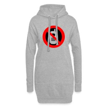 No handy - Hoodie-Kleid - Grau meliert - Vorne