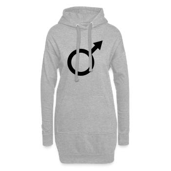 Mann - Hoodie-Kleid - Grau meliert - Vorne
