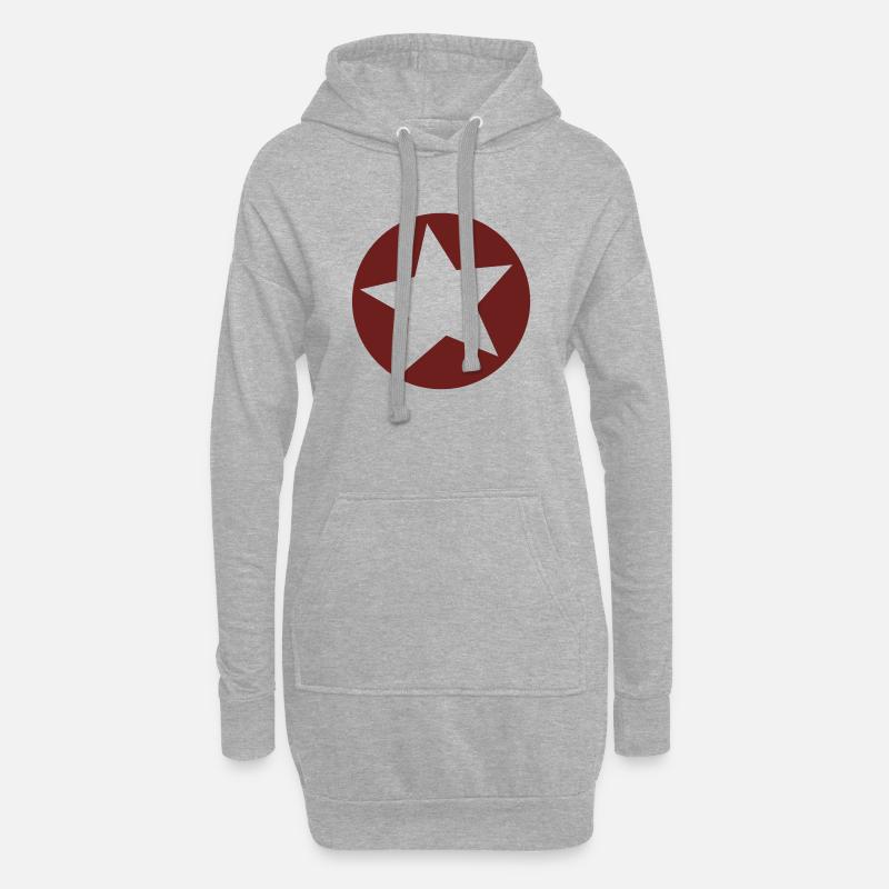 Stern - Hoodie-Kleid - Grau meliert