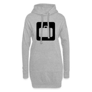 valise,voyage,aéroport,Gare ferroviaire - Sweat-shirt à capuche long Femme - gris chiné - Devant
