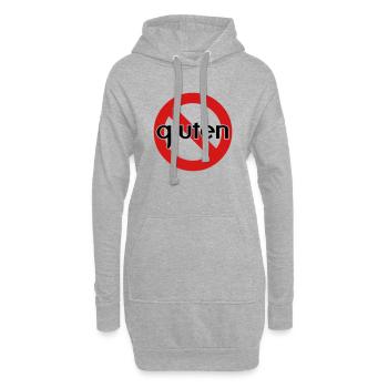 Sans Gluten - Sweat-shirt à capuche long Femme - gris chiné - Devant