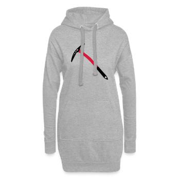 Bergsteiger - Hoodie-Kleid - Grau meliert - Vorne