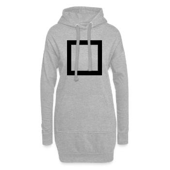 rechteck - Hoodie-Kleid - Grau meliert - Vorne