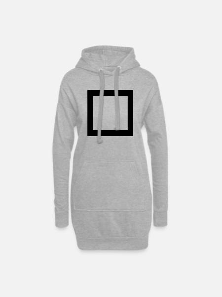 Rectangle - Sweat-shirt à capuche long Femme - gris chiné