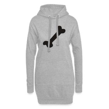 Knochen - Bone - Hoodie-Kleid - Grau meliert - Vorne