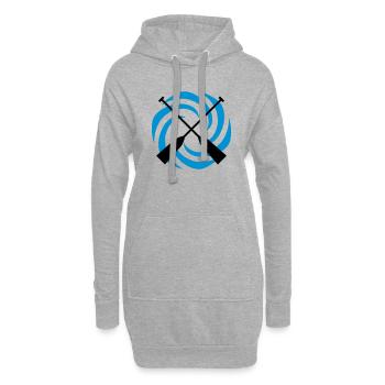turbine_paddel - Hoodie-Kleid - Grau meliert - Vorne