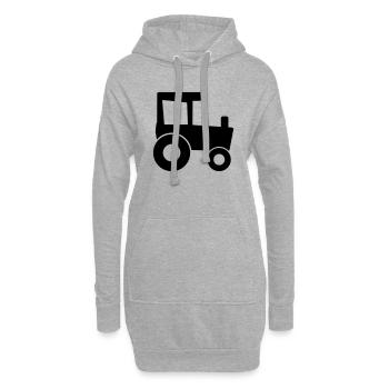 Traktor Schlepper Landwirtschaft - Hoodie-Kleid - Grau meliert - Vorne