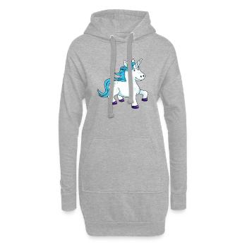 Unicorn - Hoodie-Kleid - Grau meliert - Vorne