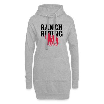 Ranch Riding 2C - Farbwechsel - Hoodie-Kleid - Grau meliert - Vorne