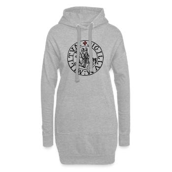 templar knights seal - Hoodie-Kleid - Grau meliert - Vorne