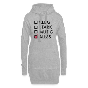 mutig - Hoodie-Kleid - Grau meliert - Vorne
