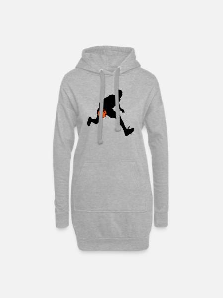 basketball player - Hoodie Dress - heather grey