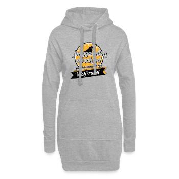 Wolfsrudel - Vintage - Hoodie-Kleid - Grau meliert - Vorne