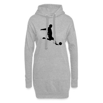 foot - Sweat-shirt à capuche long Femme - gris chiné - Devant