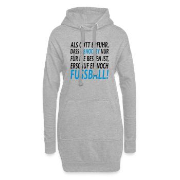 eishockey vs fussball - Hoodie-Kleid - Grau meliert - Vorne