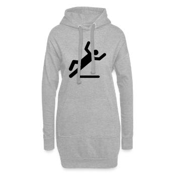 Rutschgefahr - Hoodie-Kleid - Grau meliert - Vorne