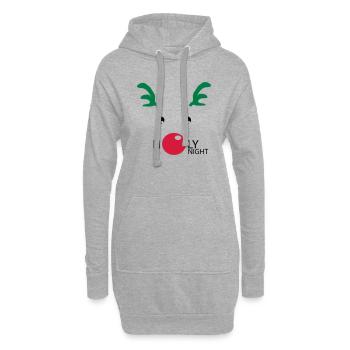 Holy Rudolph - Hoodie-Kleid - Grau meliert - Vorne