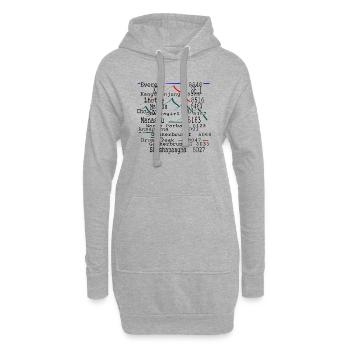 Die Acht Tausende v2.0 - Hoodie-Kleid - Grau meliert - Vorne