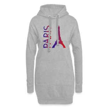 Paris - Hoodie-Kleid - Grau meliert - Vorne