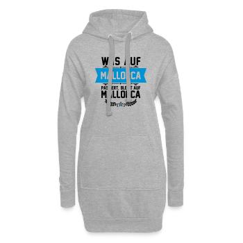 was auf mallorca passiert, bleibt auf mallorca - Hoodie-Kleid - Grau meliert - Vorne