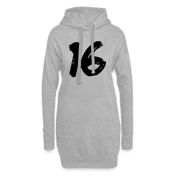 Brushed 16 - Hoodie-Kleid - Grau meliert - Vorne