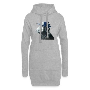 Affe Graffiti von Custom - Hoodie-Kleid - Grau meliert - Vorne
