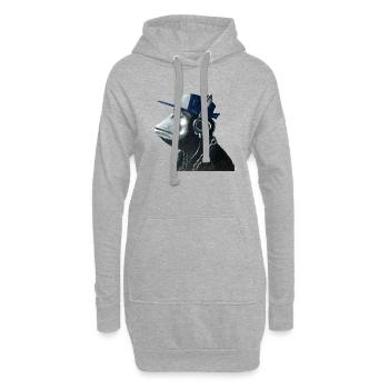 Singe graffiti by customStyle - Sweat-shirt à capuche long Femme - gris chiné - Devant