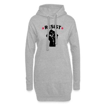 Faust Widerstand Protest - Hoodie-Kleid - Grau meliert - Vorne