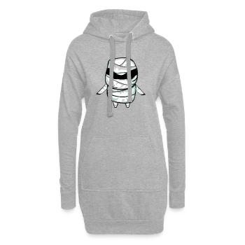 halloween Mumie - Hoodie-Kleid - Grau meliert - Vorne