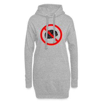 Zombie - Sweat-shirt à capuche long Femme - gris chiné - Devant