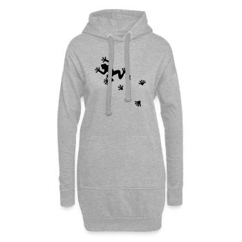 WALKING FROG - Hoodie-Kleid - Grau meliert - Vorne