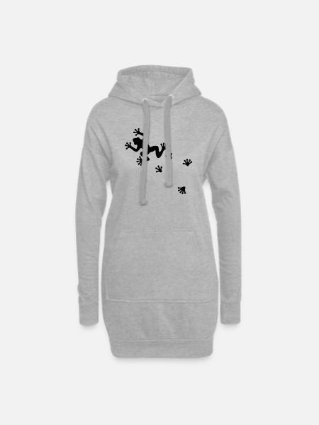 WALKING FROG - Hoodie-Kleid - Grau meliert