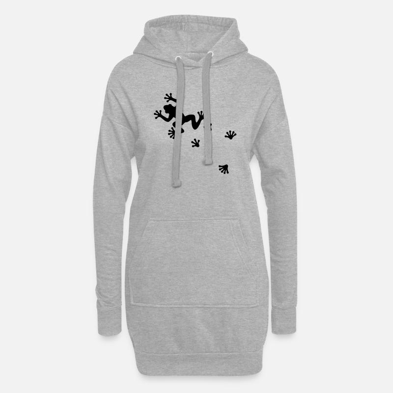 WALKING FROG - Hoodie-Kleid - Grau meliert