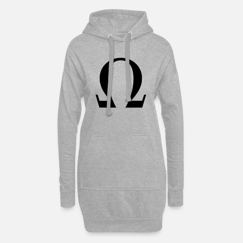 omega - Hoodie-Kleid - Grau meliert