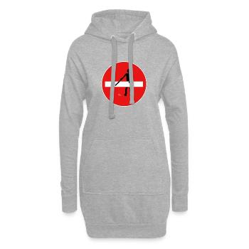 Pas de sens interdit - Sweat-shirt à capuche long Femme - gris chiné - Devant