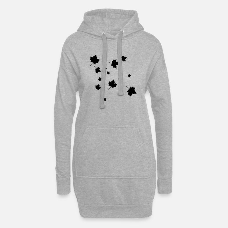 baum blätter - Hoodie-Kleid - Grau meliert